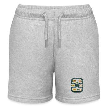 Play Cars Map auf Papas Rücken Geschenk zum Vatertag - Kinder Organic Joggingshorts Mini Bolter von Stanley/Stella - Grau meliert - Vorne