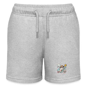 Plage Chat Relaxant Soleil - Short de jogging enfant bio Stanley/Stella - gris chiné - Devant
