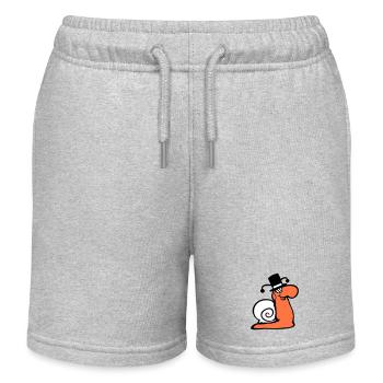 M. Escargot Sir Lord Rich Monocle Verres Cylindre - Short de jogging enfant bio Stanley/Stella - gris chiné - Devant