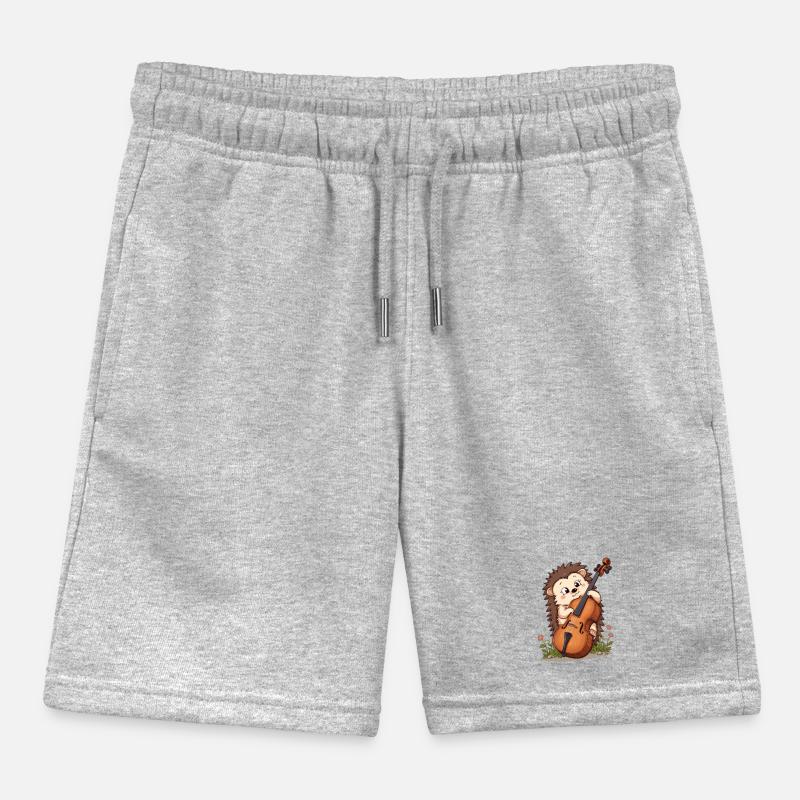 Hérisson violoncelle dans le jardin fleuri Short de jogging enfant bio Stanley/Stella