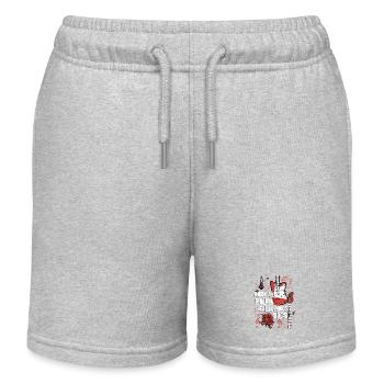 Rock & Roll Fabulous 50's Music Guitar Rock Band - Kinder Organic Joggingshorts Mini Bolter von Stanley/Stella - Grau meliert - Vorne