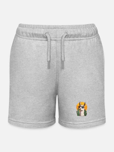 lama - Short de jogging enfant bio Stanley/Stella - gris chiné