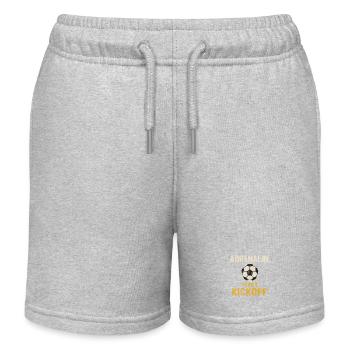 Adrénaline depuis le coup d’envoi – Football Design - Short de jogging enfant bio Stanley/Stella - gris chiné - Devant