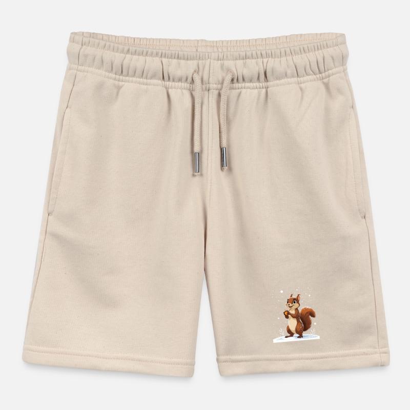Winterliches Eichhörnchen mit Eichel Kinder Organic Joggingshorts Mini Bolter von Stanley/Stella