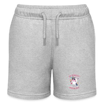 Junggesellenabschied Hochzeit Braut Trauzeugin - Kinder Organic Joggingshorts Mini Bolter von Stanley/Stella - Grau meliert - Vorne