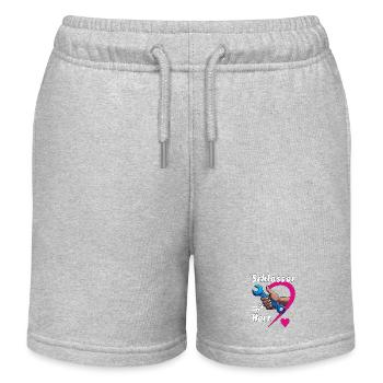 Serruriers avec CŒUR - Short de jogging enfant bio Stanley/Stella - gris chiné - Devant