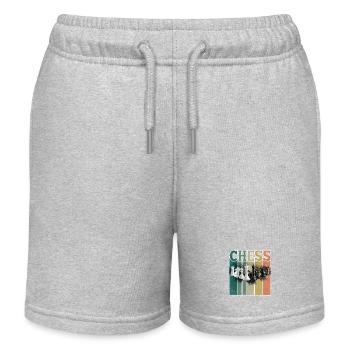 Échecs - Short de jogging enfant bio Stanley/Stella - gris chiné - Devant
