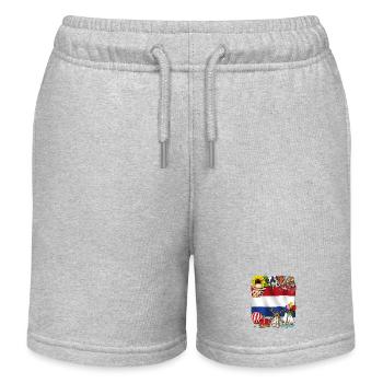 Pays-Bas - Short de jogging enfant bio Stanley/Stella - gris chiné - Devant