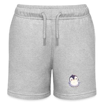 Pingouins Pingouin - Short de jogging enfant bio Stanley/Stella - gris chiné - Devant
