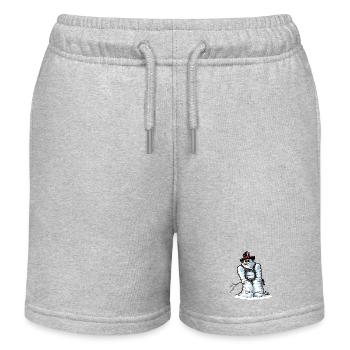 1421-Michel-en-neige - Short de jogging enfant bio Stanley/Stella - gris chiné - Devant