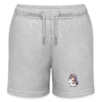 Princess Horse Comic - Kids Organic Sweat Shorts by Stanley/Stella - heather grey - Front