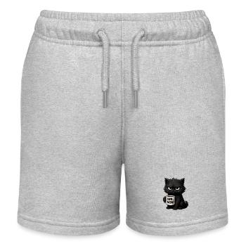 Chat Grognon Drôle Uh Nope Humour Introverti Noir - Kinder Organic Joggingshorts Mini Bolter von Stanley/Stella - Grau meliert - Vorne