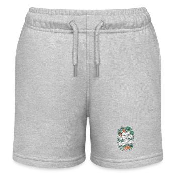 Nutritionniste : mange des légumes, ne regrette pas, diététicienne - Short de jogging enfant bio Stanley/Stella - gris chiné - Devant