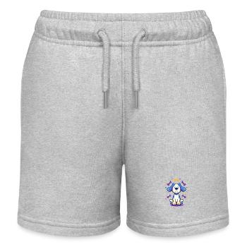 Proud Puppy Bone Accent - Kids Organic Sweat Shorts by Stanley/Stella - heather grey - Front