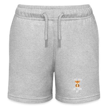 I Just Really Like Tigers OK Funny Tiger Lover Gif - Kids Organic Sweat Shorts by Stanley/Stella - heather grey - Front