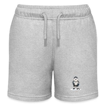 Polarer Eishockey Bär im Trikot - Kids Organic Sweat Shorts by Stanley/Stella - heather grey - Front