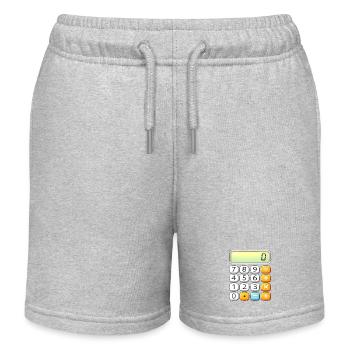 Icône de calculatrice néon Tee - Short de jogging enfant bio Stanley/Stella - gris chiné - Devant