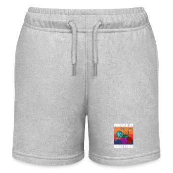Powered by Knitting Retro Yarn Pride Look - Kinder Organic Joggingshorts Mini Bolter von Stanley/Stella - Grau meliert - Vorne