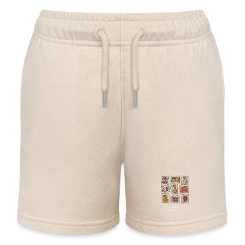 Fruits of the Spirit – Vintage stamped - Kids Organic Sweat Shorts by Stanley/Stella - soft Ecru - Front