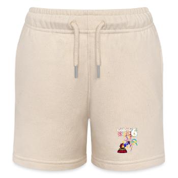Finally 6 - 6th Birthday with Confetti - Kids Organic Sweat Shorts by Stanley/Stella - soft Ecru - Front