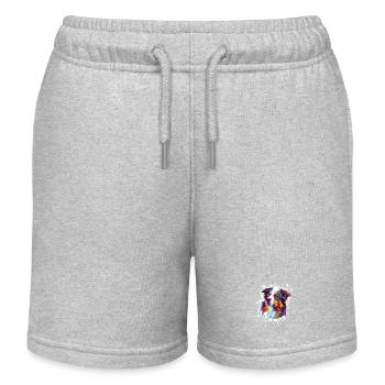 Art animal canin - Short de jogging enfant bio Stanley/Stella - gris chiné - Devant