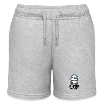 K-Pop And Chill - Kinder Organic Joggingshorts Mini Bolter von Stanley/Stella - Grau meliert - Vorne