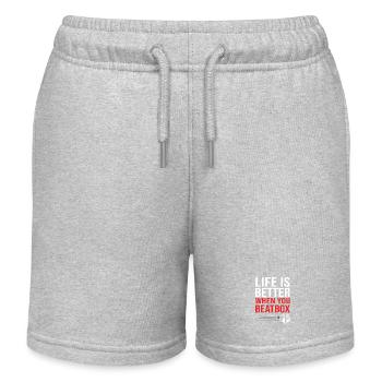 Boîte à rythmes - Short de jogging enfant bio Stanley/Stella - gris chiné - Devant