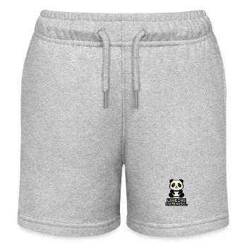 Pixelbaby Charging Cuteness - Kids Organic Sweat Shorts by Stanley/Stella - heather grey - Front
