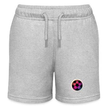 Soccer Ball - Kids Organic Sweat Shorts by Stanley/Stella - heather grey - Front