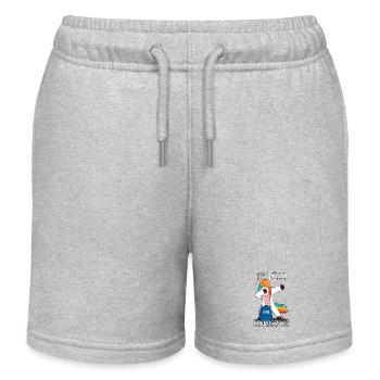 Fin d’études primaires 2026 Fin d’études primaires - Short de jogging enfant bio Stanley/Stella - gris chiné - Devant