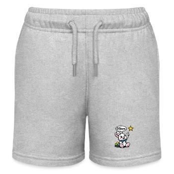Ostern Hase Stern Cartoon für Babys - Kids Organic Sweat Shorts by Stanley/Stella - heather grey - Front