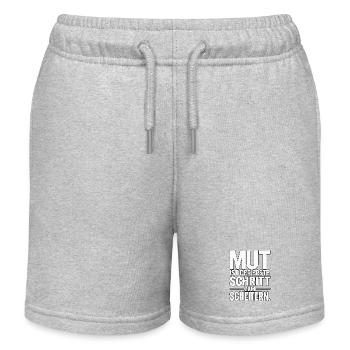 Mut ist der erste Schritt zum Scheitern - Kinder Organic Joggingshorts Mini Bolter von Stanley/Stella - Grau meliert - Vorne