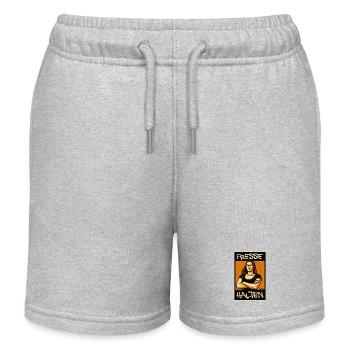 Fresse Halten Frau mit verschränkten Armen - Kinder Organic Joggingshorts Mini Bolter von Stanley/Stella - Grau meliert - Vorne