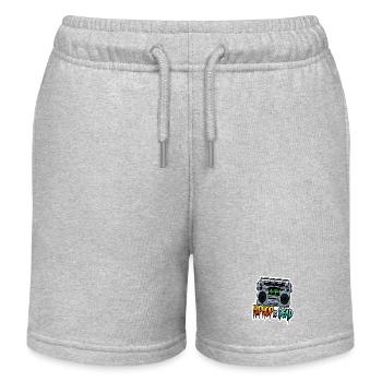 Boombox Graffiti HipHop is dead - Kids Organic Sweat Shorts by Stanley/Stella - heather grey - Front