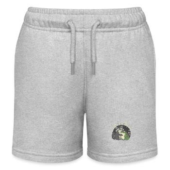 Waschbär und Frosch Umarmung - Kinder Organic Joggingshorts Mini Bolter von Stanley/Stella - Grau meliert - Vorne