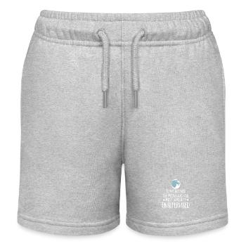 Moonlit Mischief Quote Tee - Kids Organic Sweat Shorts by Stanley/Stella - heather grey - Front