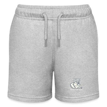 Relaxter Frosch: Nichts ist unter Kontrolle - Kinder Organic Joggingshorts Mini Bolter von Stanley/Stella - Grau meliert - Vorne