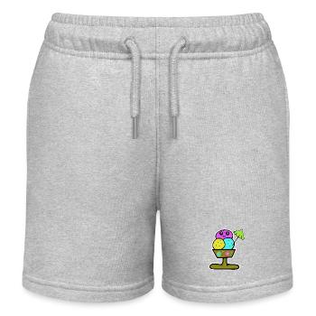 Bunter Eisbecher Eiscreme Eiskreme Eis - Kinder Organic Joggingshorts Mini Bolter von Stanley/Stella - Grau meliert - Vorne