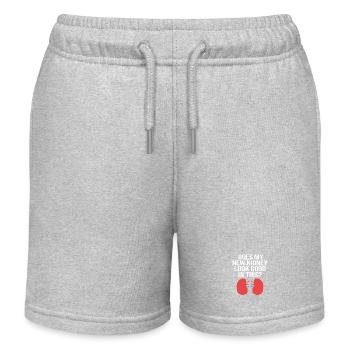 Organ Donation Transplantation Kidney Donors - Kids Organic Sweat Shorts by Stanley/Stella - heather grey - Front