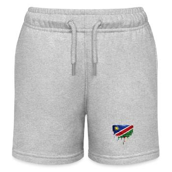 Namibia Flag Tropfenkunst - Kinder Organic Joggingshorts Mini Bolter von Stanley/Stella - Grau meliert - Vorne