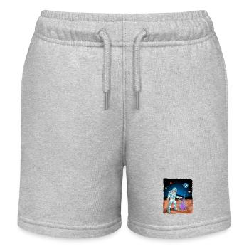Premier t-shirt d’astronaute à la planète sur Mars - Short de jogging enfant bio Stanley/Stella - gris chiné - Devant