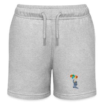 Astronaut Planet Balloons Shirt - Kinder Organic Joggingshorts Mini Bolter von Stanley/Stella - Grau meliert - Vorne