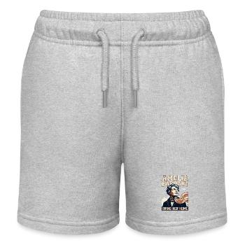 Amelia Earhart – Bring sie nach Hause - Kinder Organic Joggingshorts Mini Bolter von Stanley/Stella - Grau meliert - Vorne