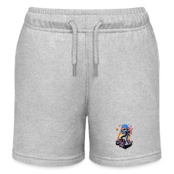 Astronaute américain sur le premier alunissage du drapeau américain - Short de jogging enfant bio Stanley/Stella - gris chiné - Devant