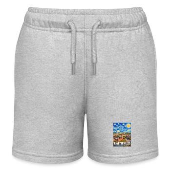 Fayetteville North Carolina Sternennacht - Kinder Organic Joggingshorts Mini Bolter von Stanley/Stella - Grau meliert - Vorne