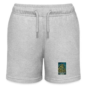 Attendez la chute | Sensation des montagnes russes - Short de jogging enfant bio Stanley/Stella - gris chiné - Devant