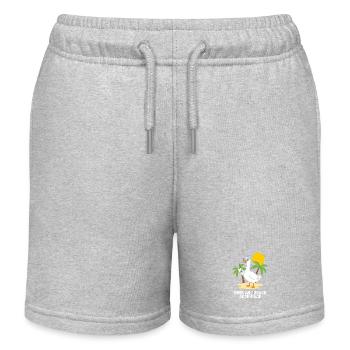 Duck and Drink Good Mood - Kids Organic Sweat Shorts by Stanley/Stella - heather grey - Front