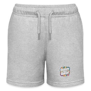 La créativité du graphiste avant celle du designer de branding - Short de jogging enfant bio Stanley/Stella - gris chiné - Devant