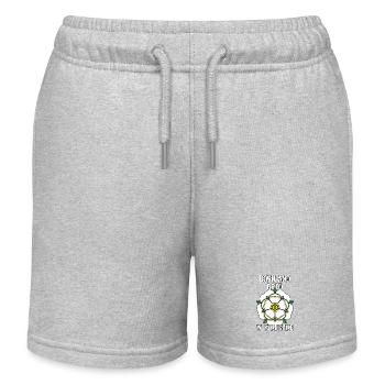 Dans le comté du Yorkshire, fière fleur du drapeau du Yorkshire - Short de jogging enfant bio Stanley/Stella - gris chiné - Devant