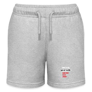 Wenn mir schon zu warm ist - Kinder Organic Joggingshorts Mini Bolter von Stanley/Stella - Grau meliert - Vorne